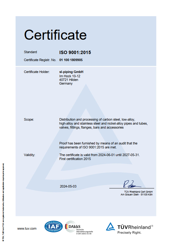 2027-05-31 SL-Piping ISO 9001 Cert EN